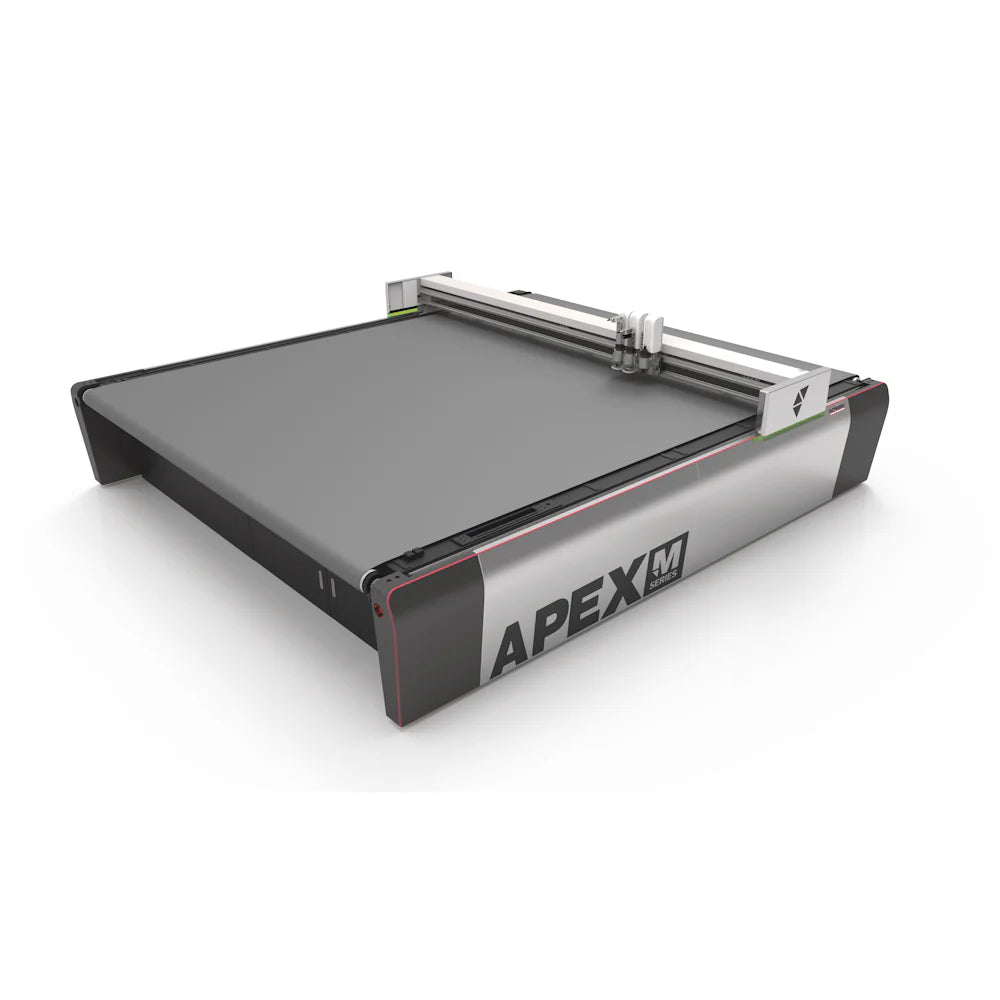 Apex M Series Digital Flatbed Cutter | Magnetic Drive Precision for Signs, Packaging & Textiles